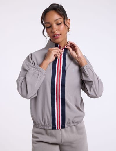FULL ZIP STRIPE TRACK JACKET 1