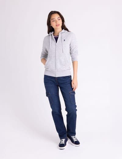 FLEECE FULL ZIP LOGO HOODIE 3