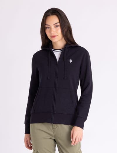 FLEECE FULL ZIP LOGO HOODIE 6