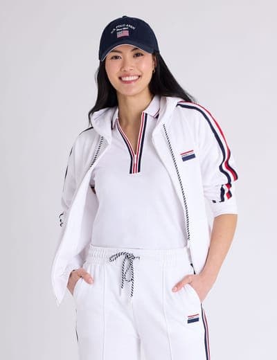 SIGNATURE STRIPE USPA SPORT ZIP HOODIE 1