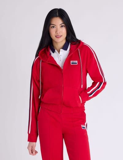 SIGNATURE STRIPE USPA SPORT ZIP HOODIE 7