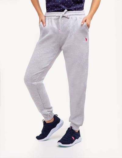 FLEECE HIGH WAISTED LOGO JOGGER 2