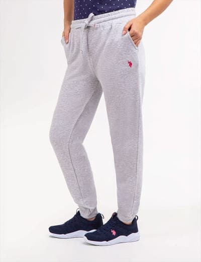 FLEECE HIGH WAISTED LOGO JOGGER 1