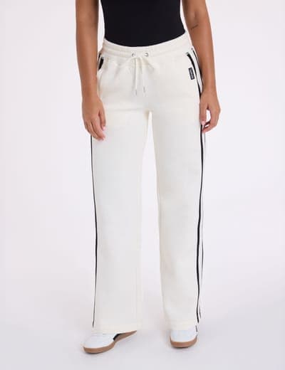 PIECED WIDE LEG FRENCH TERRY TRACK PANT 1