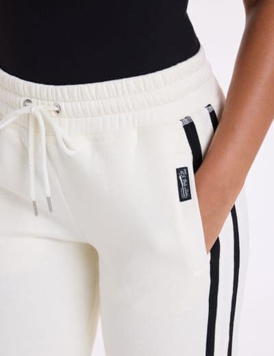 PIECED WIDE LEG FRENCH TERRY TRACK PANT 4