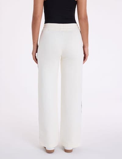 PIECED WIDE LEG FRENCH TERRY TRACK PANT 5