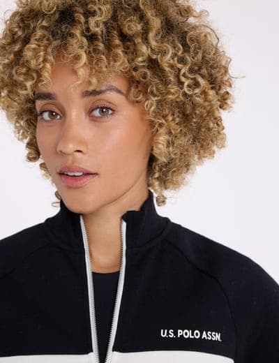 PIECED FULL ZIP FRENCH TERRY TRACK JACKET 3