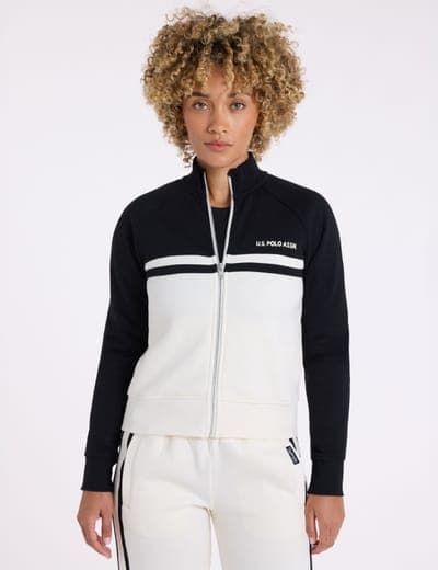 PIECED FULL ZIP FRENCH TERRY TRACK JACKET 2