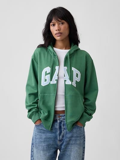 Relaxed Gap Logo Zip Hoodie 1