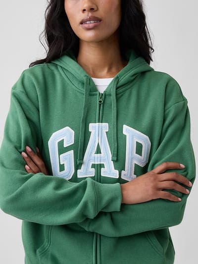 Relaxed Gap Logo Zip Hoodie 4