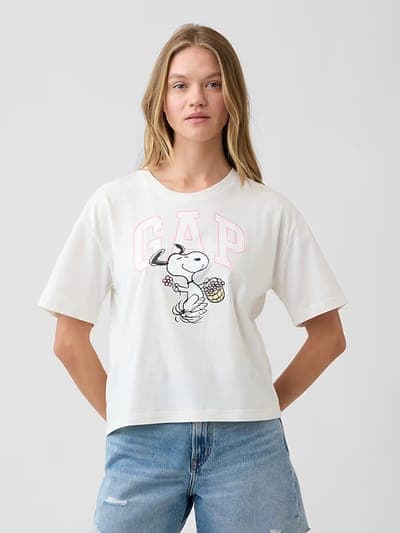 Peanuts Oversized Gap Logo T-Shirt 1
