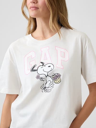 Peanuts Oversized Gap Logo T-Shirt 4