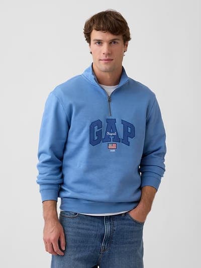 Adult Relaxed Gap Logo Quarter-Zip Sweatshirt 1
