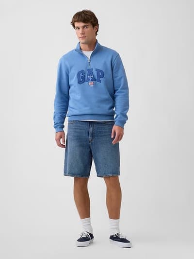 Adult Relaxed Gap Logo Quarter-Zip Sweatshirt 3