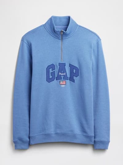 Adult Relaxed Gap Logo Quarter-Zip Sweatshirt 4