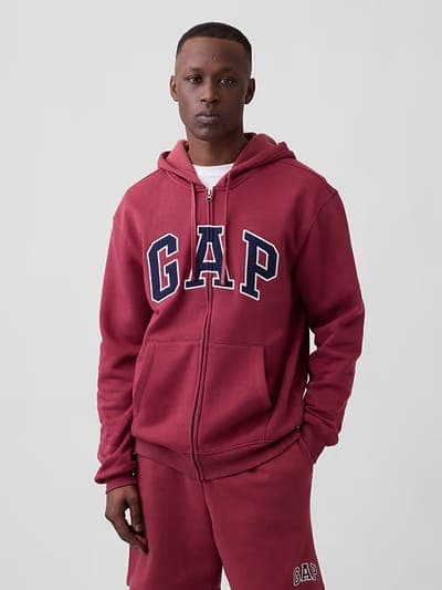 Adult Relaxed Gap Logo Zip Hoodie 1