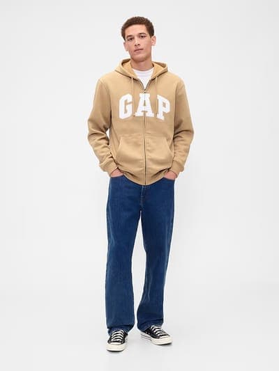 Adult Relaxed Gap Logo Zip Hoodie 6