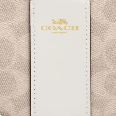 Coach Outlet Corner Zip Wristlet In Signature Canvas With Stripe 4
