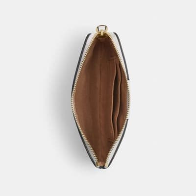 Coach Outlet Corner Zip Wristlet In Signature Canvas With Stripe 6