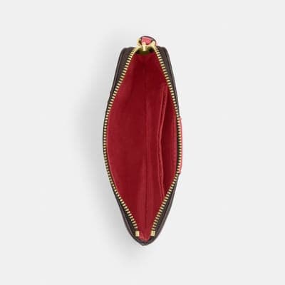 Coach Outlet Corner Zip Wristlet In Signature Canvas With Stripe 9