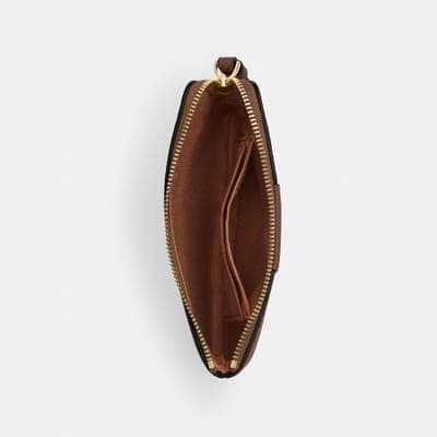 Coach Outlet Corner Zip Wristlet In Signature Canvas With Stripe 2