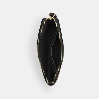 Coach Outlet Corner Zip Wristlet In Signature Canvas With Stripe 2