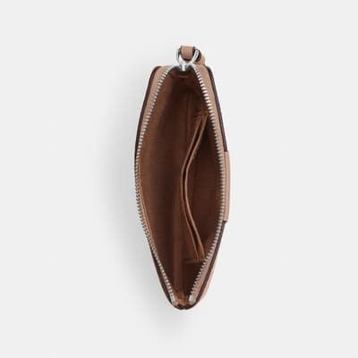 Coach Outlet Corner Zip Wristlet In Signature Canvas With Stripe 2