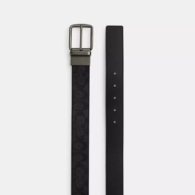 Coach Outlet Boxed Plaque And Harness Buckle Cut To Size Reversible Belt, 38 Mm 2