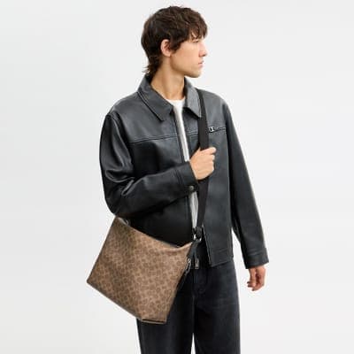Coach Outlet Finn Hobo Bag 32 In Signature Canvas 6
