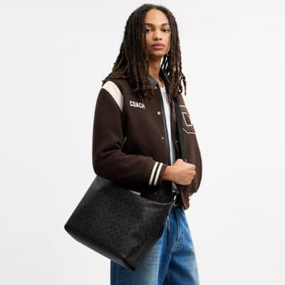 Coach Outlet Finn Hobo Bag 32 In Signature Canvas 12