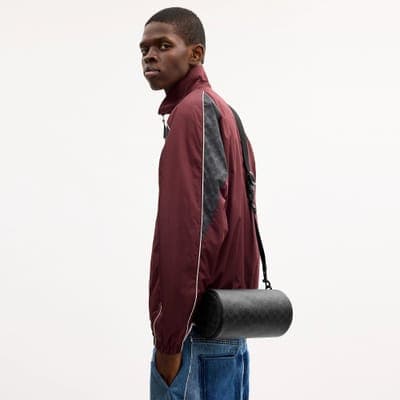 Coach Outlet Andre Barrel Bag 24 In Signature Canvas 5