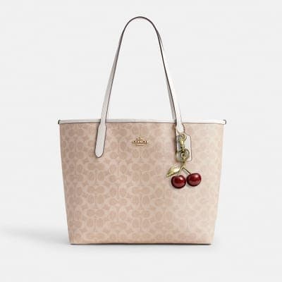 Coach Outlet City Tote Bag In Signature Canvas 6