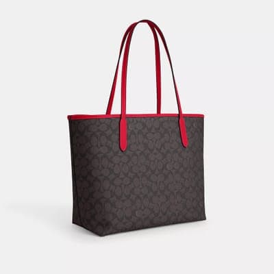 Coach Outlet City Tote Bag In Signature Canvas 9