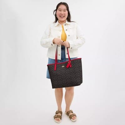 Coach Outlet City Tote Bag In Signature Canvas 10