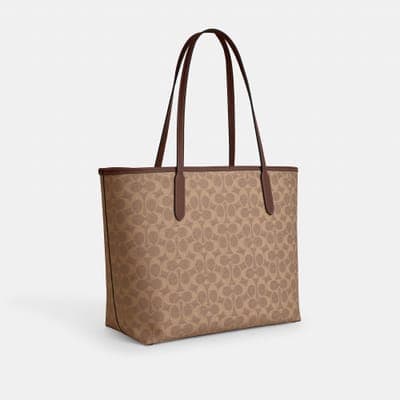 Coach Outlet City Tote Bag In Signature Canvas 19