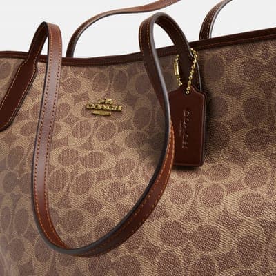Coach Outlet City Tote Bag In Signature Canvas 21