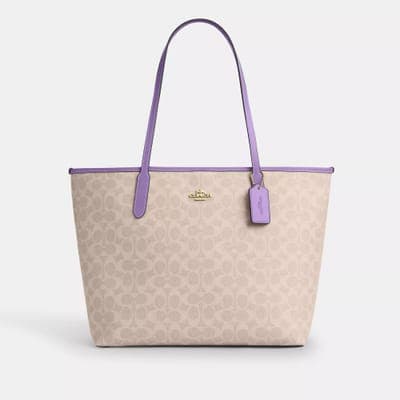 Coach Outlet City Tote Bag In Signature Canvas 23