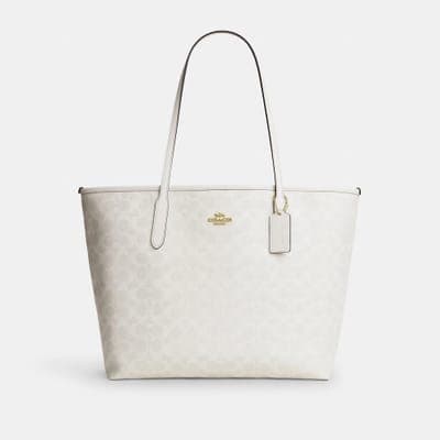 Coach Outlet City Tote Bag In Signature Canvas 27