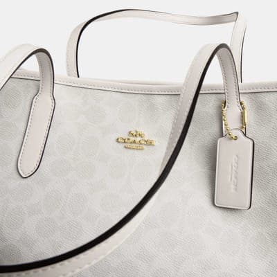 Coach Outlet City Tote Bag In Signature Canvas 31