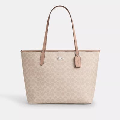 Coach Outlet City Tote Bag In Signature Canvas 33
