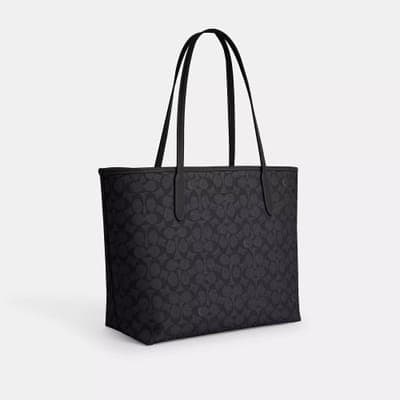 Coach Outlet City Tote Bag In Signature Canvas 40