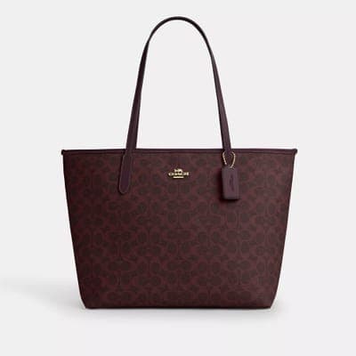 Coach Outlet City Tote Bag In Signature Canvas 42