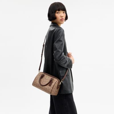 Coach Outlet Rowan Satchel Bag In Signature Canvas 15