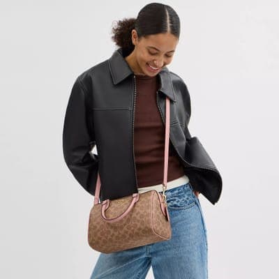 Coach Outlet Rowan Satchel Bag In Signature Canvas 22