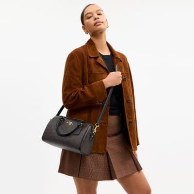 Coach Outlet Rowan Satchel Bag In Signature Canvas 26