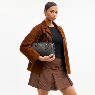 Coach Outlet Rowan Satchel Bag In Signature Canvas 27