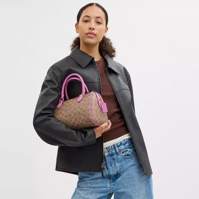 Coach Outlet Rowan Satchel Bag In Signature Canvas 31