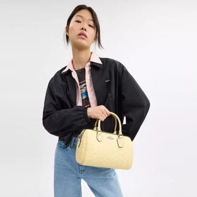 Coach Outlet Rowan Satchel Bag In Signature Canvas 38