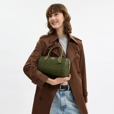 Coach Outlet Rowan Satchel Bag In Signature Canvas 50