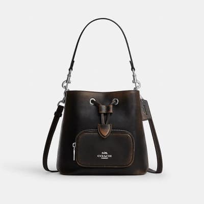 Coach Outlet Rowan Bucket Bag With Pocket In Loved Leather 1